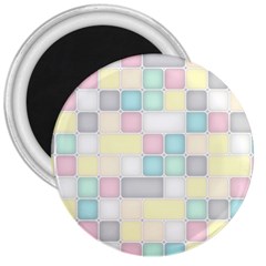 Background Abstract Pastels Square 3  Magnets by Nexatart