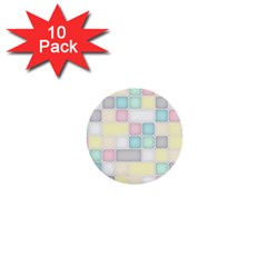 Background Abstract Pastels Square 1  Mini Buttons (10 Pack)  by Nexatart