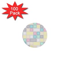 Background Abstract Pastels Square 1  Mini Buttons (100 Pack)  by Nexatart