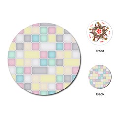 Background Abstract Pastels Square Playing Cards (round)  by Nexatart