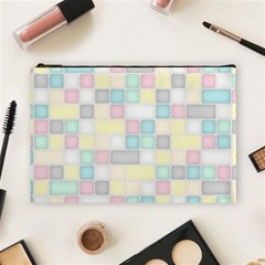 Background Abstract Pastels Square Cosmetic Bag (large)  by Nexatart