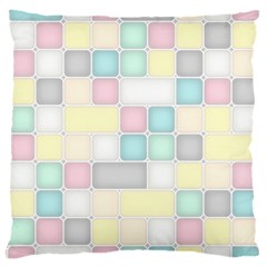 Background Abstract Pastels Square Large Cushion Case (one Side) by Nexatart