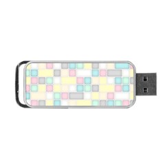 Background Abstract Pastels Square Portable Usb Flash (one Side) by Nexatart