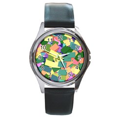 List Post It Note Memory Round Metal Watch by Nexatart