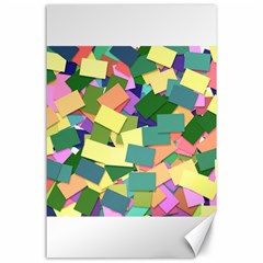 List Post It Note Memory Canvas 24  X 36  by Nexatart