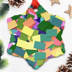 List Post It Note Memory Ornament (snowflake) by Nexatart