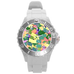 List Post It Note Memory Round Plastic Sport Watch (l) by Nexatart