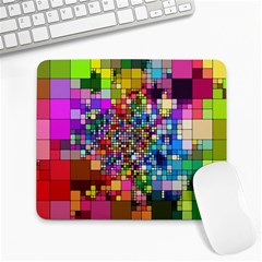 Abstract Squares Arrangement Large Mousepads by Nexatart