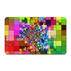 Abstract Squares Arrangement Magnet (rectangular) by Nexatart