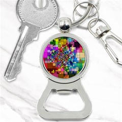 Abstract Squares Arrangement Bottle Opener Key Chains by Nexatart