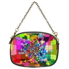 Abstract Squares Arrangement Chain Purses (two Sides)  by Nexatart