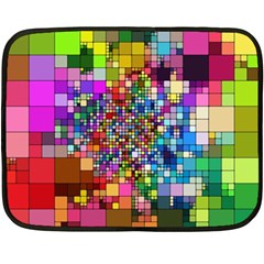 Abstract Squares Arrangement Double Sided Fleece Blanket (mini)  by Nexatart