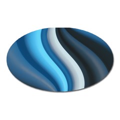 Abstract Pattern Lines Wave Oval Magnet by Nexatart