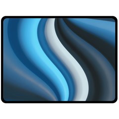 Abstract Pattern Lines Wave Double Sided Fleece Blanket (large)  by Nexatart