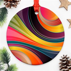 Abstract Colorful Background Wavy Ornament (round) by Nexatart