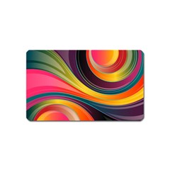 Abstract Colorful Background Wavy Magnet (name Card) by Nexatart