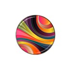 Abstract Colorful Background Wavy Hat Clip Ball Marker Front