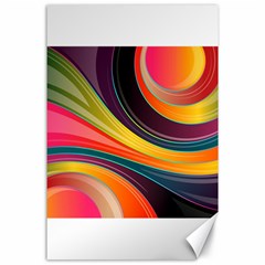 Abstract Colorful Background Wavy Canvas 24  X 36  by Nexatart