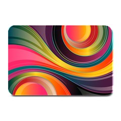 Abstract Colorful Background Wavy Plate Mats by Nexatart