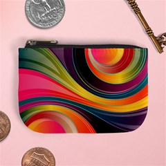 Abstract Colorful Background Wavy Mini Coin Purses by Nexatart