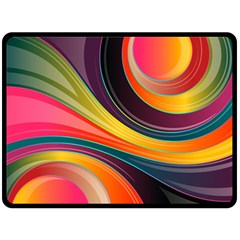 Abstract Colorful Background Wavy Fleece Blanket (large)  by Nexatart