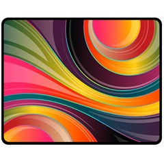 Abstract Colorful Background Wavy Fleece Blanket (medium)  by Nexatart