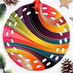 Abstract Colorful Background Wavy Ornament (Round Filigree) Front