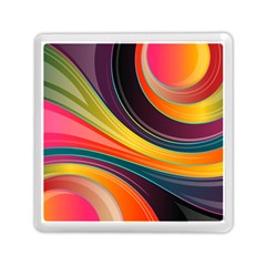 Abstract Colorful Background Wavy Memory Card Reader (square)  by Nexatart