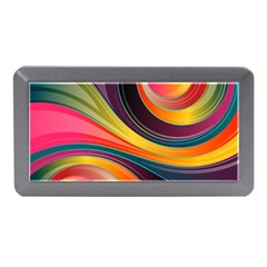 Abstract Colorful Background Wavy Memory Card Reader (mini) by Nexatart