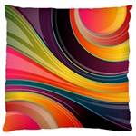 Abstract Colorful Background Wavy Large Cushion Case (One Side) Front