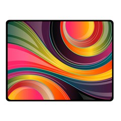 Abstract Colorful Background Wavy Double Sided Fleece Blanket (small)  by Nexatart