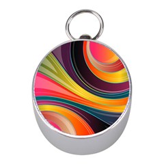 Abstract Colorful Background Wavy Mini Silver Compasses by Nexatart