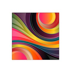 Abstract Colorful Background Wavy Satin Bandana Scarf by Nexatart