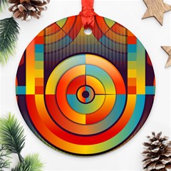 Background Colorful Abstract Ornament (round) by Nexatart