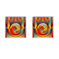 Background Colorful Abstract Cufflinks (square) by Nexatart