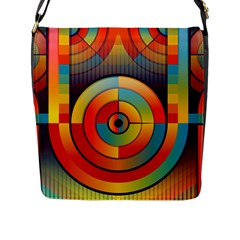 Background Colorful Abstract Flap Messenger Bag (l)  by Nexatart