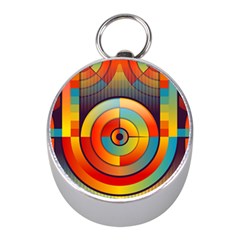 Background Colorful Abstract Mini Silver Compasses by Nexatart