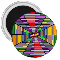 Art Vanishing Point Vortex 3d 3  Magnets by Nexatart