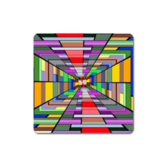 Art Vanishing Point Vortex 3d Square Magnet by Nexatart