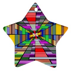 Art Vanishing Point Vortex 3d Star Ornament (two Sides) by Nexatart