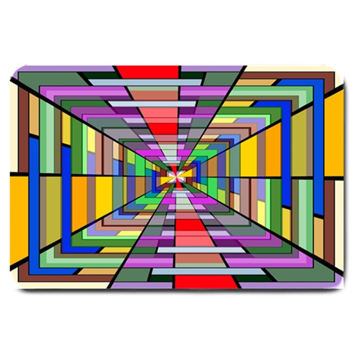 Art Vanishing Point Vortex 3d Large Doormat 