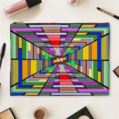 Art Vanishing Point Vortex 3d Cosmetic Bag (xl) by Nexatart