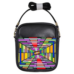 Art Vanishing Point Vortex 3d Girls Sling Bags by Nexatart