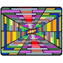 Art Vanishing Point Vortex 3d Fleece Blanket (medium)  by Nexatart