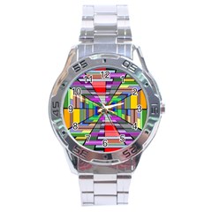 Art Vanishing Point Vortex 3d Stainless Steel Analogue Watch by Nexatart