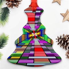 Art Vanishing Point Vortex 3d Christmas Tree Ornament (two Sides) by Nexatart