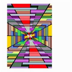 Art Vanishing Point Vortex 3d Small Garden Flag (two Sides) by Nexatart