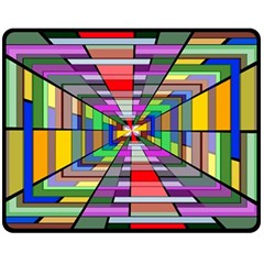 Art Vanishing Point Vortex 3d Double Sided Fleece Blanket (medium)  by Nexatart