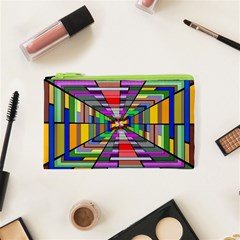 Art Vanishing Point Vortex 3d Cosmetic Bag (xs) by Nexatart