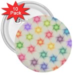 Polygon Geometric Background Star 3  Buttons (10 pack)  Front